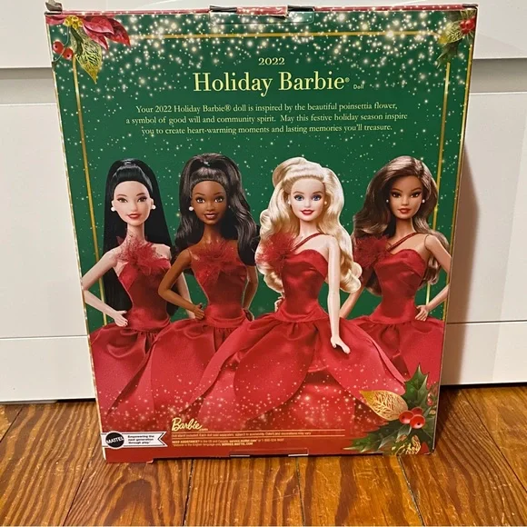 2022 Holiday Barbie Doll with Blonde Hair - Picture 4 of 8